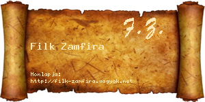 Filk Zamfira névjegykártya